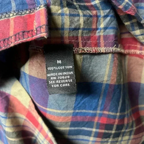 Carbon Men's Plaid Casual Slim Fit Button Shirt Long Sleeve - Picture 3 of 4